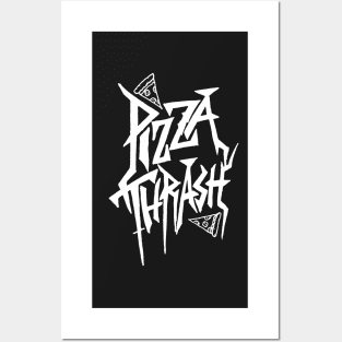 PIZZA THRASH METAL meme design without doodles Posters and Art